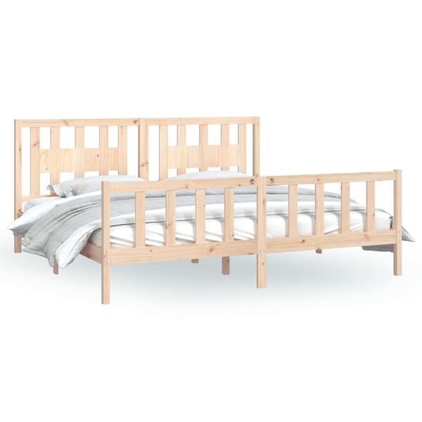 vidaXL Cadre de lit sans matelas bois de pin massif