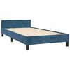 vidaXL Cadre de lit sans matelas bleu fonc&eacute; 90x190 cm velours