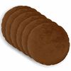 vidaXL Housse de coussin 6 pcs HEERLEN Marron Clair &Oslash; 30 cm Flanelle