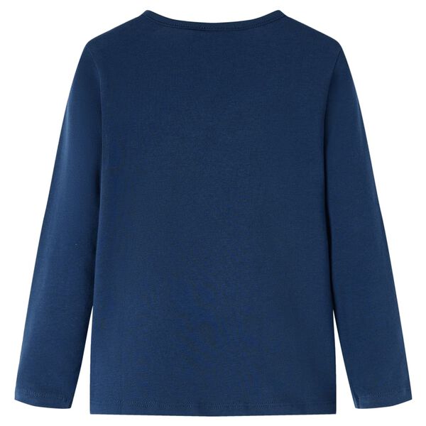 T-shirt enfants à manches longues bleu marine 128