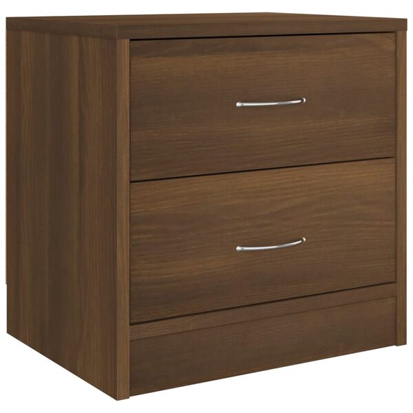 vidaXL Tables de chevet 2pcs ch&ecirc;ne marron 40x30x40cm bois d'ing&eacute;nierie