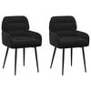 vidaXL Chaises de salle &agrave; manger 2 pcs Velours (V) Noir