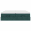 vidaXL Cadre de lit ottoman avec matelas vert fonc&eacute; 200x200 cm velours