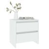 vidaXL Tables de chevet 2 pcs blanc 45x34,5x44,5 cm bois d&rsquo;ing&eacute;nierie