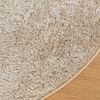 vidaXL Tapis ISTAN à poils longs aspect brillant beige Ø 120 cm