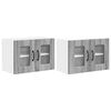vidaXL Panneau de lave-vaisselle Kalmar 2 pc Gris Sonoma