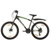 vidaXL V&eacute;lo de montagne 21 vitesses Roues de 26 pouces 46 cm Noir
