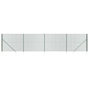 vidaXL Cl&ocirc;ture en treillis m&eacute;tallique et piquet d'ancrage vert 2,2x10m