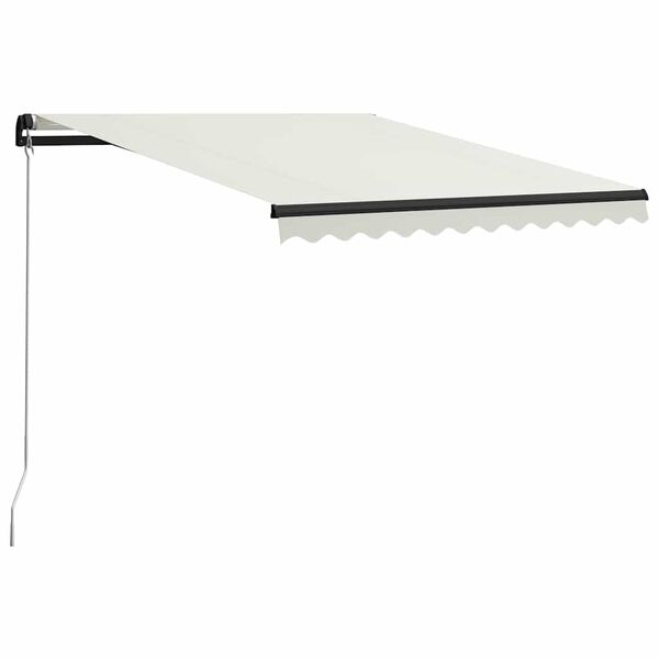 vidaXL Auvent manuel rétractable avec LED 300x250 cm Crème