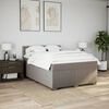 vidaXL Sommier &agrave; lattes de lit avec matelas Taupe 160x200 cm Tissu