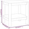 vidaXL Table d'appoint de salle de bain 45x35x45cm bois de teck solide