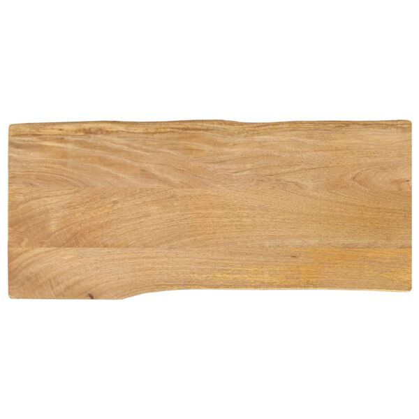 vidaXL Dessus de table 100x40x2,5 cm bord vivant bois massif manguier