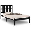 vidaXL Cadre de lit sans matelas noir 100x200 cm bois massif de pin