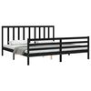 vidaXL Cadre de lit sans matelas noir 200x200 cm bois massif de pin