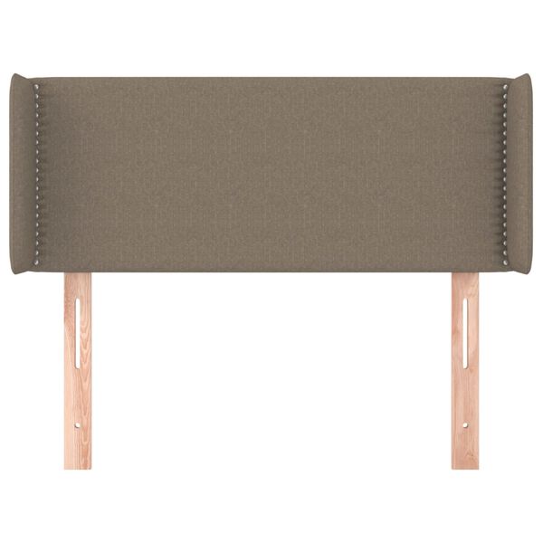 vidaXL Tête de lit avec oreilles Taupe 103x16x78/88 cm Tissu