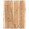 vidaXL Dessus de table Bois d'acacia massif 80x(50-60)x3,8 cm