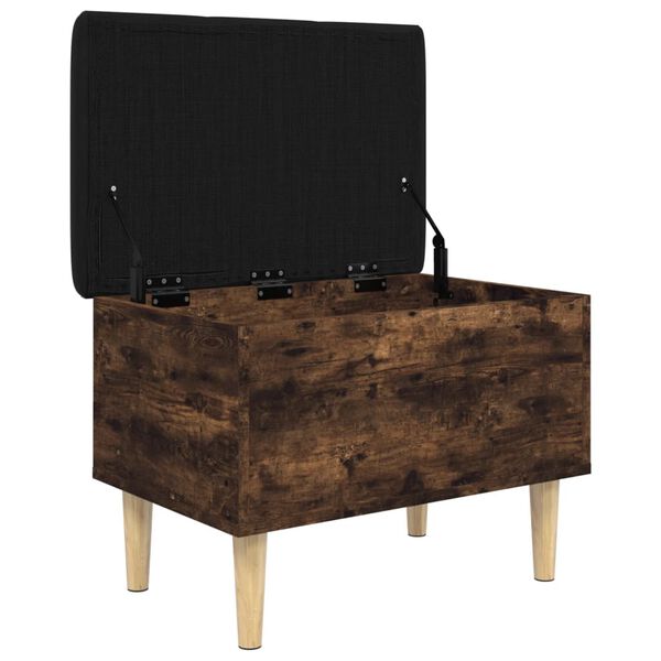 vidaXL Banc de rangement ch&ecirc;ne fum&eacute; 62x42x46 cm bois d'ing&eacute;nierie