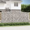vidaXL Paniers &agrave; gabions arqu&eacute;s 5 pcs 400x30x180/200 cm Fer galvanis&eacute;
