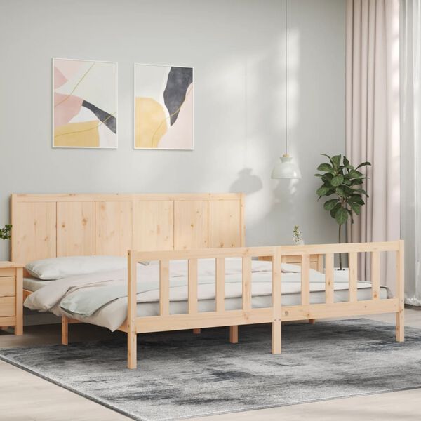 vidaXL Cadre de lit sans matelas 200x200 cm bois massif de pin