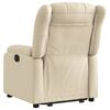 vidaXL Fauteuil inclinable &eacute;lectrique cr&egrave;me tissu