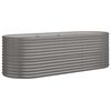 vidaXL Lit sur&eacute;lev&eacute; de jardin Acier galvanis&eacute; 224x80x68 cm gris