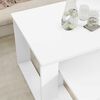 vidaXL Ensemble de tables basses 2 pcs Blanc Bois d'ing&eacute;nierie