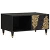 vidaXL Table basse Noir 80 x 50 x 40 cm Bois de mangue massif