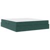 vidaXL Lit avec rangement et matelas Vert fonc&eacute; 180 x 200 cm Velours