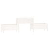 vidaXL Jardinière Blanc 245,5x44x75 cm Bois massif de pin