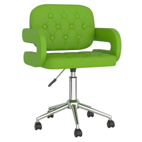 vidaXL Chaises &agrave; manger pivotantes lot de 4 vert similicuir