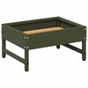 vidaXL Nourrisseur pour oiseaux Vert olive 80 x 28 x 13.5 cm