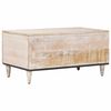 vidaXL Table basse Blanc 80 x 50 x 40 cm Bois de mangue massif