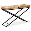 vidaXL Table console Bois de manguier massif 130 x 40 x 80 cm
