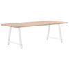 vidaXL Pieds de table à manger en forme de A, 2 pièces, blanc, 100 x (72-73) cm, acier