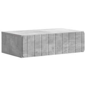vidaXL Table d'appoint murale Gris b&eacute;ton 59 x 34,5 x 17 cm