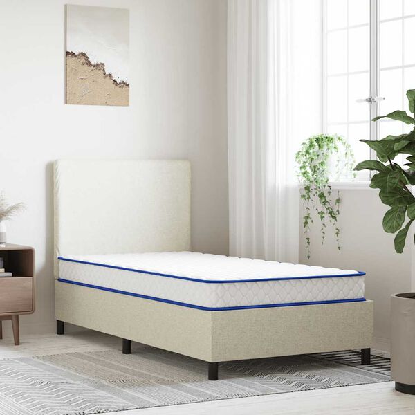 vidaXL Matelas en mousse &agrave; m&eacute;moire de forme blanc 90x190x17 cm doux