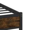 vidaXL Cadre de lit en m&eacute;tal sans matelas ch&ecirc;ne fum&eacute; 75x190 cm