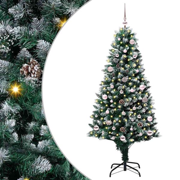 vidaXL Sapin de No&euml;l artificiel Vert 150 cm PVC, Acier et Plastique