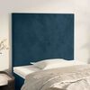 vidaXL T&ecirc;te de lit Bleu fonc&eacute; 80x5x118/128 cm Velours
