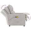 vidaXL Fauteuil électrique de massage Gris clair Tissu microfibre