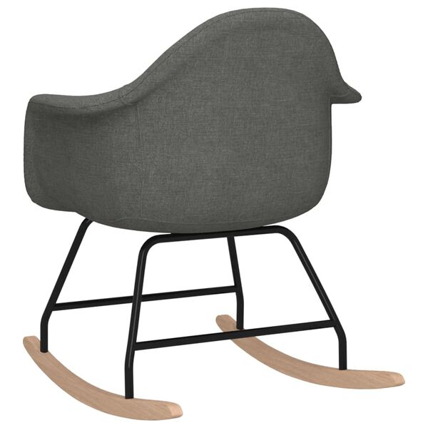 vidaXL Chaise &agrave; bascule Gris fonc&eacute; Tissu
