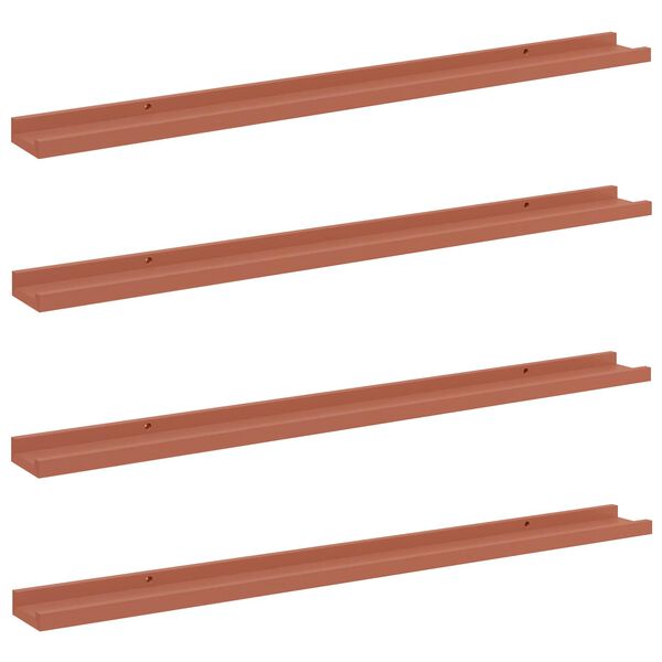vidaXL &Eacute;tag&egrave;re Murale 4 pcs Rouge 100 x 9 x 3 cm Bois d'ing&eacute;nierie
