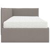 vidaXL Cadre de lit d'angle avec matelas 2 pcs Taupe Velours