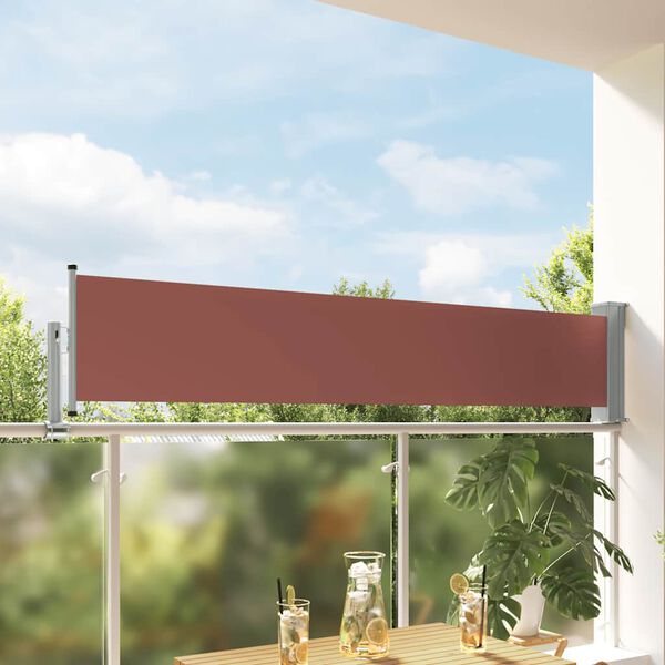 vidaXL Auvent lat&eacute;ral r&eacute;tractable de patio 60x300 cm Marron