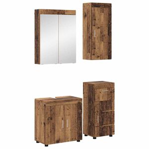 vidaXL Ensemble de mobilier de salle de bain TULUM 4 pcs Bois ancien