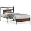 vidaXL Cadre de lit sans matelas ch&ecirc;ne marron 75x190cm bois ing&eacute;nierie