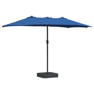 vidaXL Parasol de jardin Azur 385 x 209 x 244 cm Polyester
