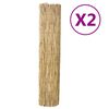 vidaXL Cl&ocirc;tures en roseau 2 pcs 150x500 cm