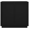 vidaXL Buffet noir 80x34x75 cm bois d'ingénierie