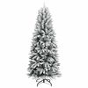 vidaXL Sapin de Noël artificiel avec 150 LED Blanc 63 x 63 x 150 cm